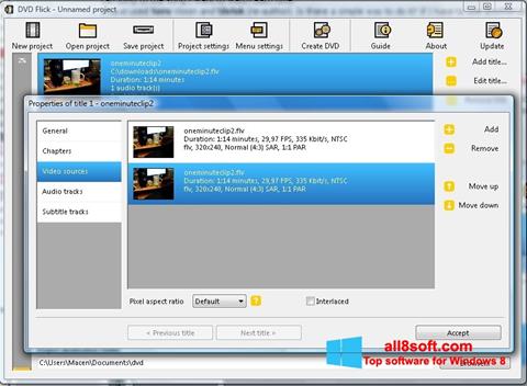 Screenshot DVD Flick para Windows 8