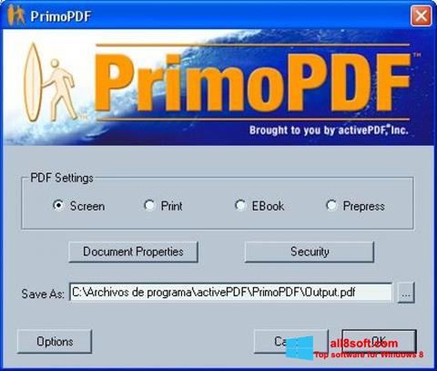 Screenshot PrimoPDF para Windows 8