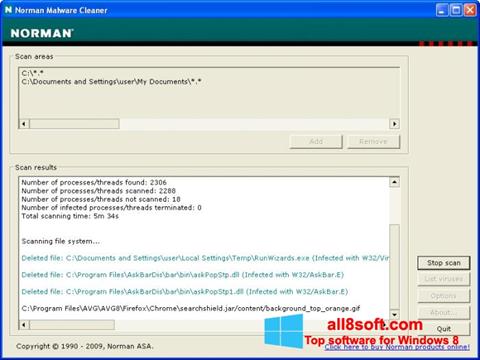 Screenshot Norman Malware Cleaner para Windows 8