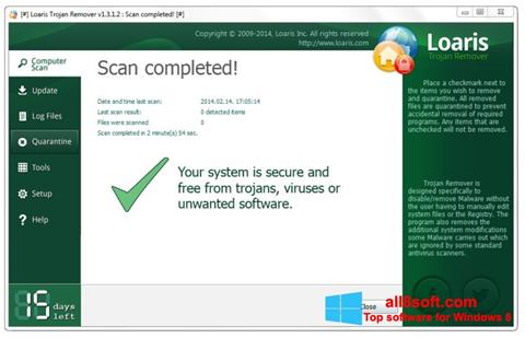 Screenshot Loaris Trojan Remover para Windows 8