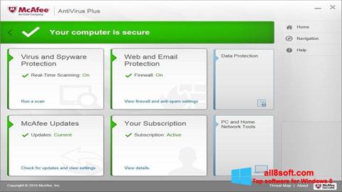 Screenshot McAfee AntiVirus Plus para Windows 8