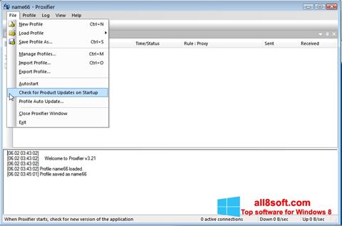 Screenshot Proxifier para Windows 8