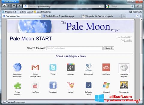 Screenshot Pale Moon para Windows 8