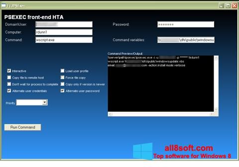 Screenshot PsExec para Windows 8