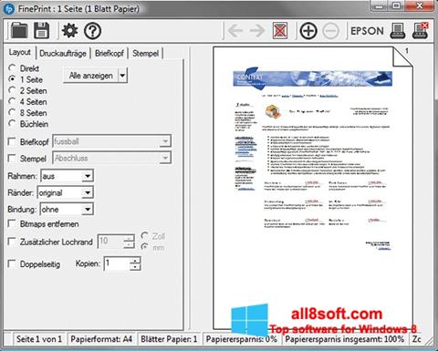 Screenshot FinePrint para Windows 8