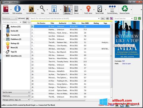Screenshot Calibre para Windows 8