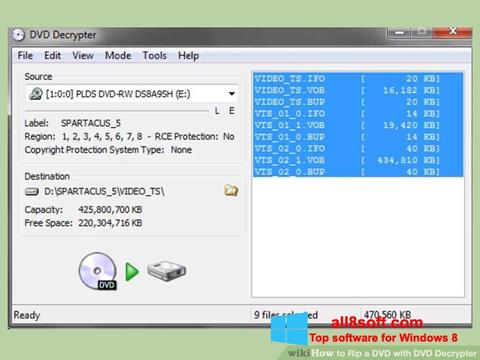 Screenshot DVD Decrypter para Windows 8
