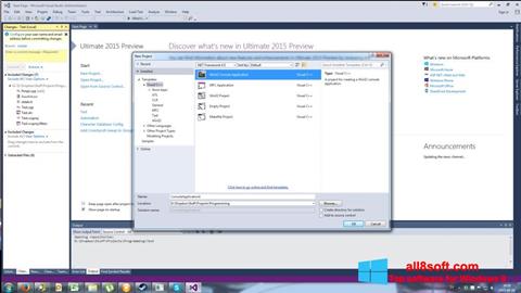 Screenshot Microsoft Visual Basic para Windows 8