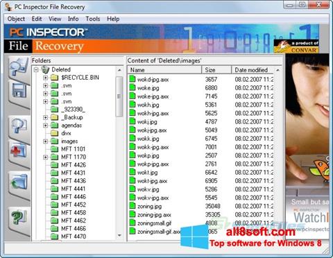 Screenshot PC Inspector File Recovery para Windows 8
