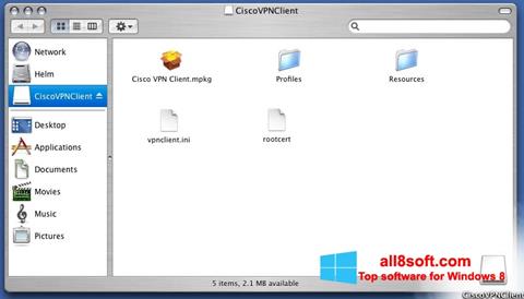 Screenshot Cisco VPN Client para Windows 8