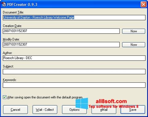 Screenshot PDFCreator para Windows 8