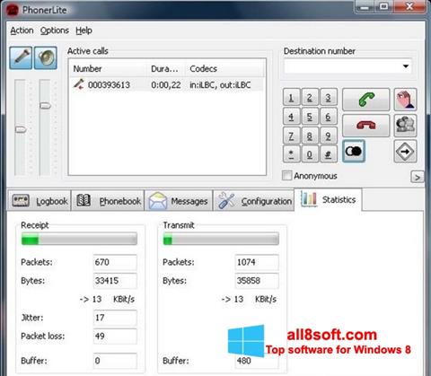Screenshot PhonerLite para Windows 8