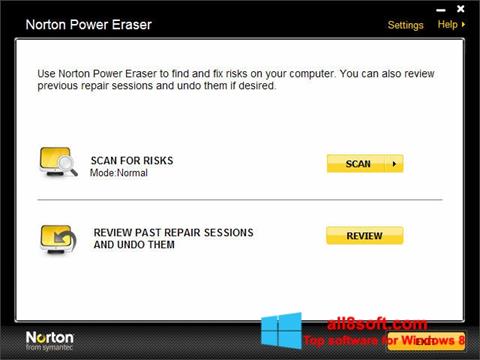 Screenshot Norton Power Eraser para Windows 8