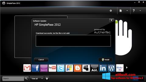 Screenshot HP SimplePass para Windows 8
