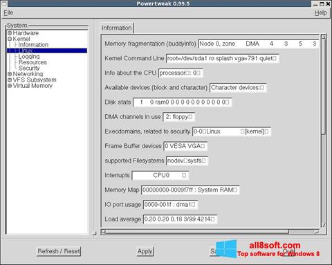Screenshot PowerTweak para Windows 8