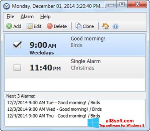 Screenshot Free Alarm Clock para Windows 8