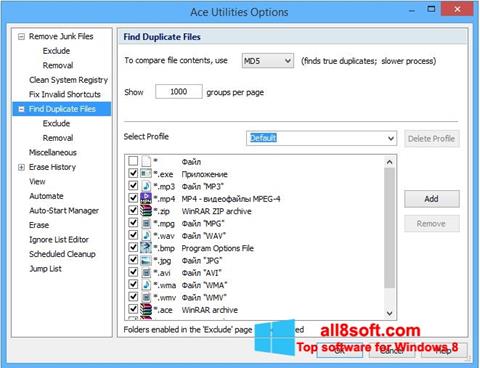 Screenshot Ace Utilities para Windows 8