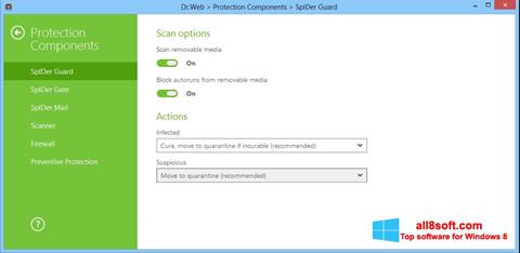 Screenshot Dr.Web Security Space para Windows 8