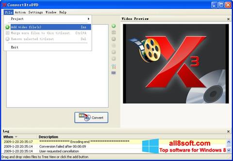 Screenshot ConvertXToDVD para Windows 8