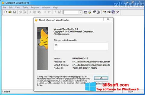 Screenshot Microsoft Visual FoxPro para Windows 8