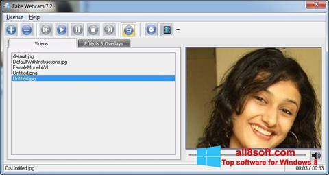 Screenshot Fake Webcam para Windows 8