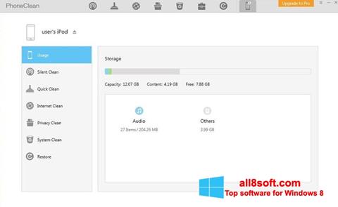 Screenshot PhoneClean para Windows 8