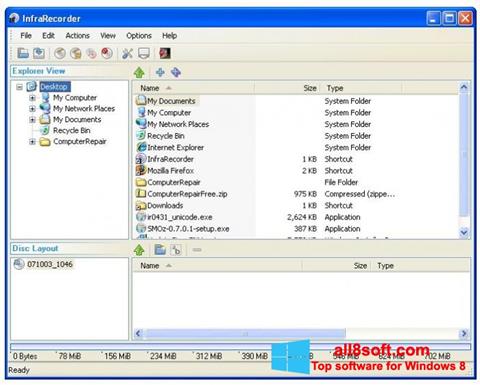 Screenshot InfraRecorder para Windows 8