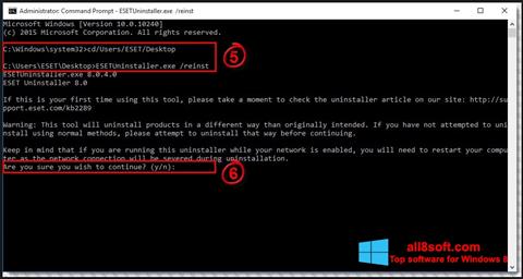 Screenshot ESET Uninstaller para Windows 8