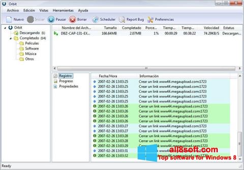 Screenshot Orbit Downloader para Windows 8