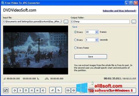Screenshot Free Video to JPG Converter para Windows 8