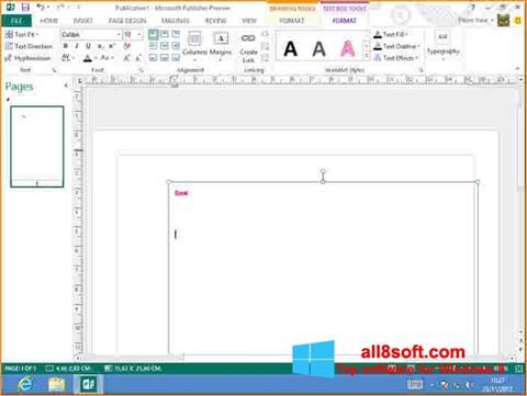 Screenshot Microsoft Publisher para Windows 8