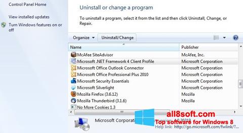 Screenshot Microsoft .NET Framework para Windows 8