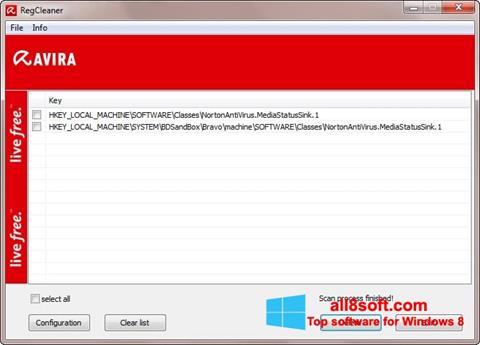 Screenshot Avira Registry Cleaner para Windows 8