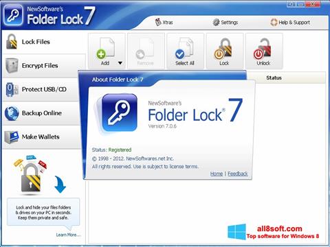 Screenshot Folder Lock para Windows 8