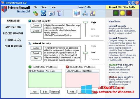 Screenshot Privatefirewall para Windows 8