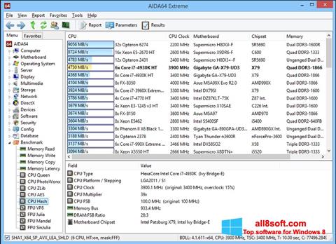 Screenshot AIDA32 para Windows 8