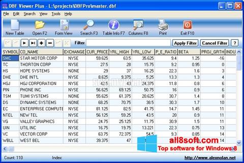 Screenshot DBF Viewer para Windows 8