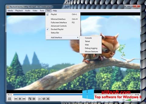 Screenshot VLC Media Player para Windows 8